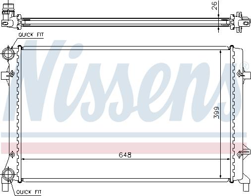 Nissens 695481 - Radiatore, Raffreddamento motore autozon.pro