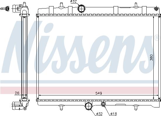 Nissens 695550 - Radiatore, Raffreddamento motore autozon.pro