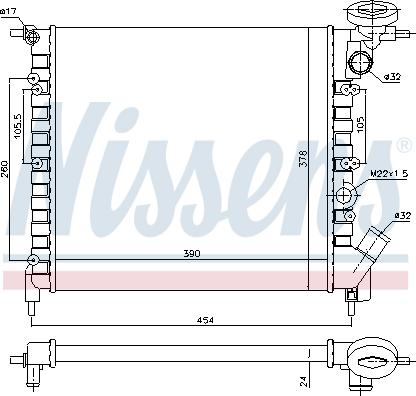 Nissens 695229 - Radiatore, Raffreddamento motore autozon.pro