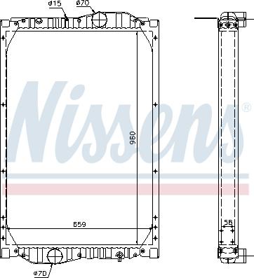 Nissens 69604A - Radiatore, Raffreddamento motore autozon.pro