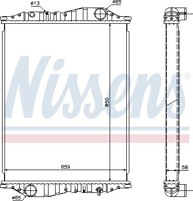 Nissens 69600A - Radiatore, Raffreddamento motore autozon.pro