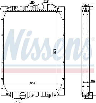 Nissens 69603A - Radiatore, Raffreddamento motore autozon.pro