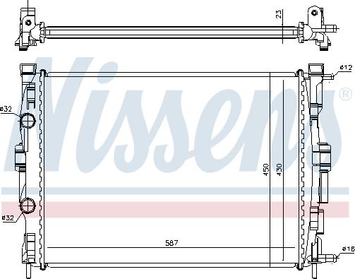 Nissens 690669 - Radiatore, Raffreddamento motore autozon.pro