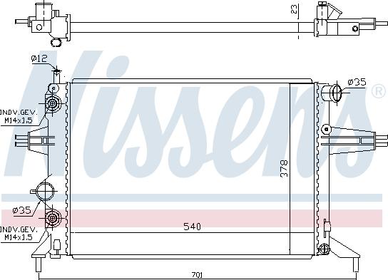 Nissens 691447 - Radiatore, Raffreddamento motore autozon.pro