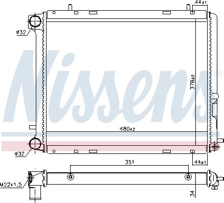 Nissens 698141 - Radiatore, Raffreddamento motore autozon.pro