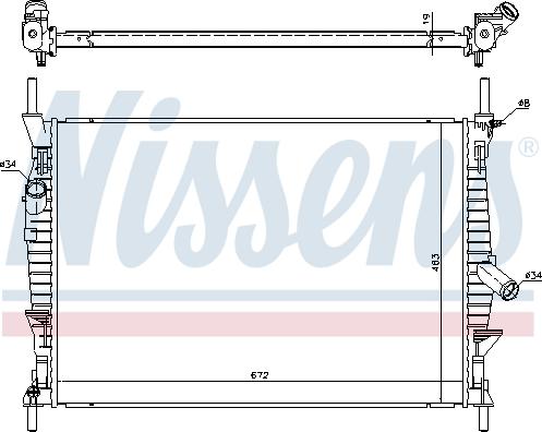 Nissens 69240 - Radiatore, Raffreddamento motore autozon.pro