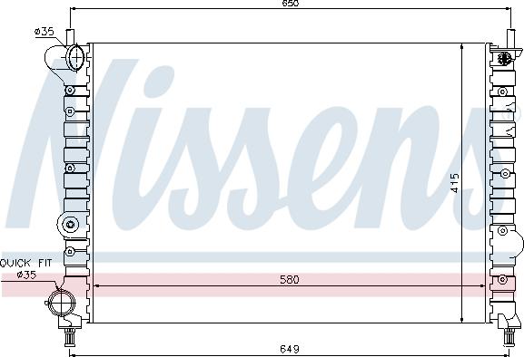 Nissens 692051 - Radiatore, Raffreddamento motore autozon.pro