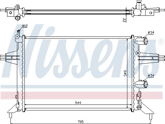 Nissens 697623 - Radiatore, Raffreddamento motore autozon.pro