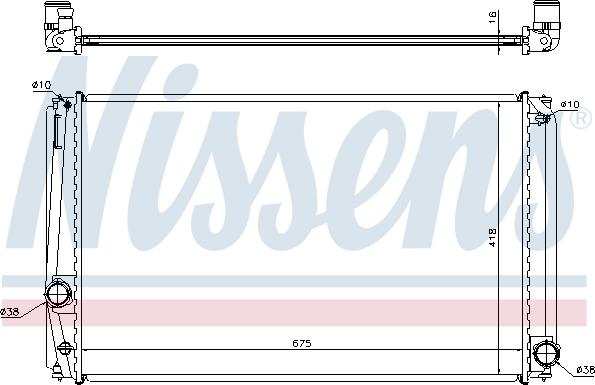 Nissens 64678A - Radiatore, Raffreddamento motore autozon.pro