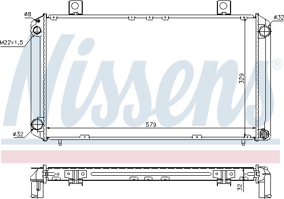 Nissens 64059A - Radiatore, Raffreddamento motore autozon.pro