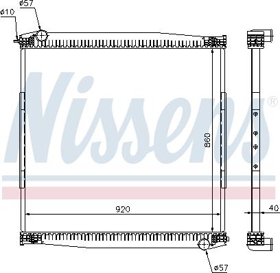 Nissens 640690 - Radiatore, Raffreddamento motore autozon.pro