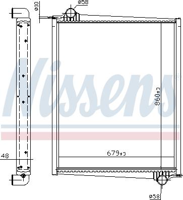 Nissens 64068A - Radiatore, Raffreddamento motore autozon.pro