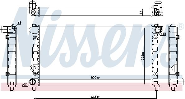 Nissens 691052 - Radiatore, Raffreddamento motore autozon.pro