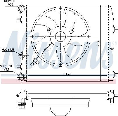 Nissens 697080 - Radiatore, Raffreddamento motore autozon.pro