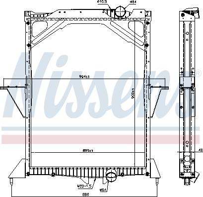 Nissens 65466A - Radiatore, Raffreddamento motore autozon.pro