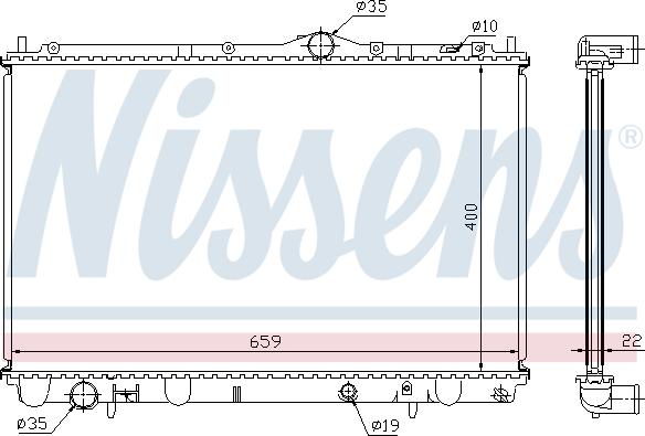 Nissens 65543A - Radiatore, Raffreddamento motore autozon.pro