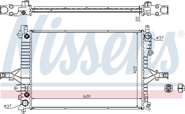 Nissens 65552A - Radiatore, Raffreddamento motore autozon.pro