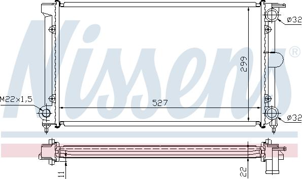 Nissens 691722 - Radiatore, Raffreddamento motore autozon.pro