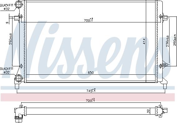 Nissens 65305 - Radiatore, Raffreddamento motore autozon.pro