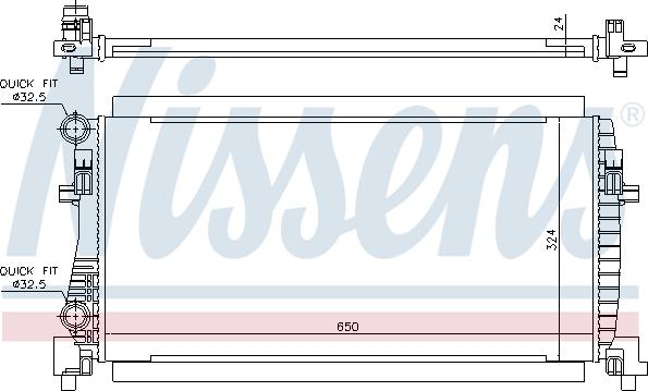 Nissens 693175 - Radiatore, Raffreddamento motore autozon.pro