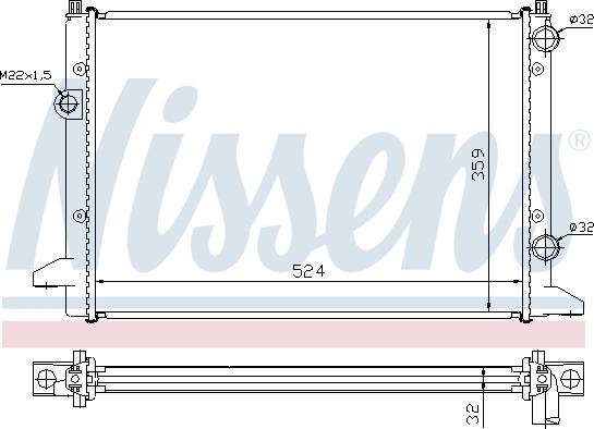 Nissens 699703 - Radiatore, Raffreddamento motore autozon.pro