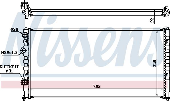 Nissens 698932 - Radiatore, Raffreddamento motore autozon.pro