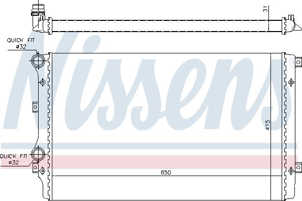 Nissens 692812 - Radiatore, Raffreddamento motore autozon.pro