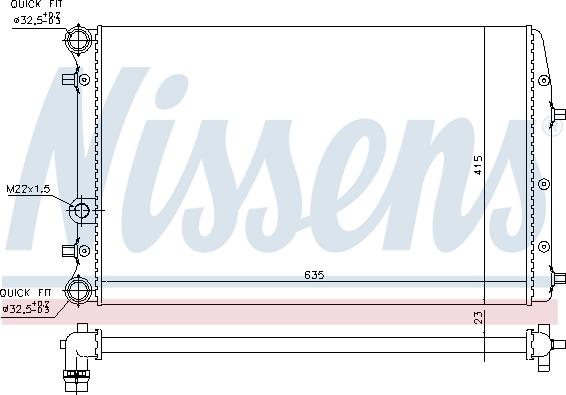 Nissens 695245 - Radiatore, Raffreddamento motore autozon.pro