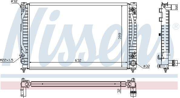 Nissens 690077 - Radiatore, Raffreddamento motore autozon.pro