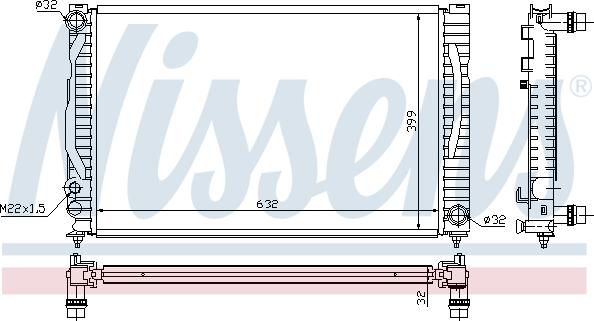 Nissens 694274 - Radiatore, Raffreddamento motore autozon.pro