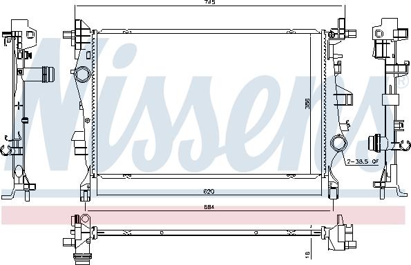 Nissens 606447 - Radiatore, Raffreddamento motore autozon.pro