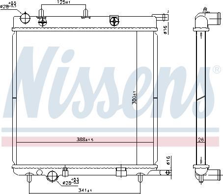 Nissens 606400 - Radiatore, Raffreddamento motore autozon.pro