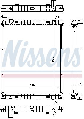 Nissens 606436 - Radiatore, Raffreddamento motore autozon.pro