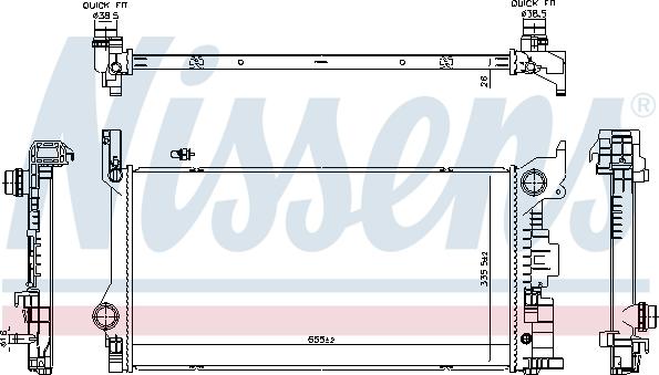 Nissens 606565 - Radiatore, Raffreddamento motore autozon.pro