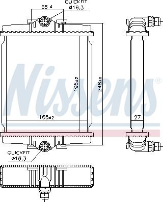 Nissens 606863 - Radiatore, Raffreddamento motore autozon.pro