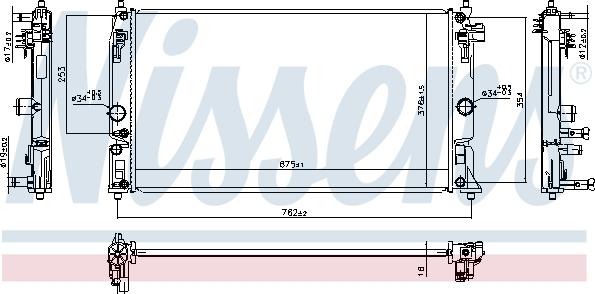 Nissens 606394 - Radiatore, Raffreddamento motore autozon.pro