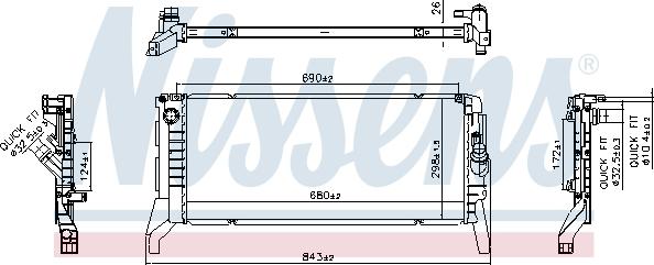 Nissens 606789 - Radiatore, Raffreddamento motore autozon.pro