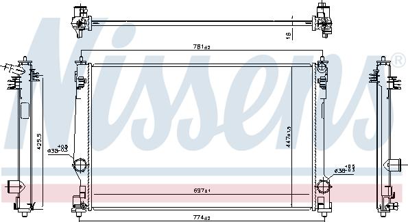 Nissens 606786 - Radiatore, Raffreddamento motore autozon.pro