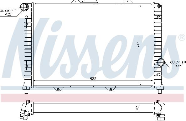 Nissens 60056 - Radiatore, Raffreddamento motore autozon.pro