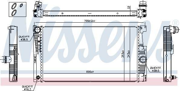 Nissens 60842 - Radiatore, Raffreddamento motore autozon.pro