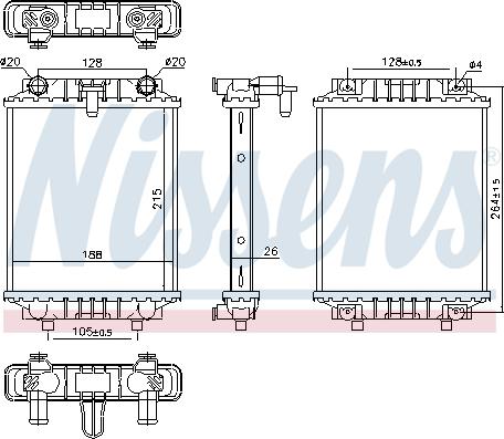 Nissens 60372 - Radiatore, Raffreddamento motore autozon.pro