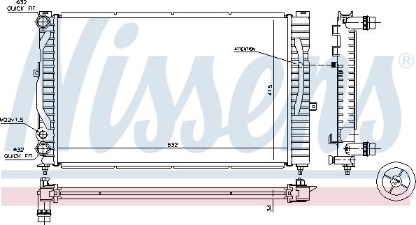 Nissens 698526 - Radiatore, Raffreddamento motore autozon.pro