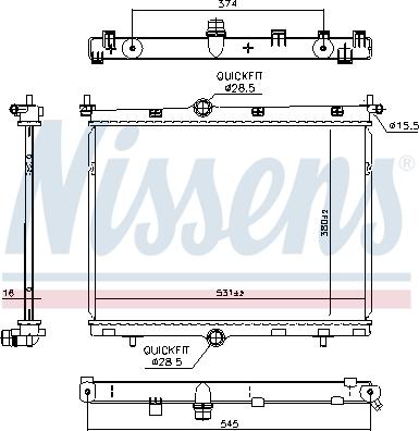 Nissens 607030 - Radiatore, Raffreddamento motore autozon.pro