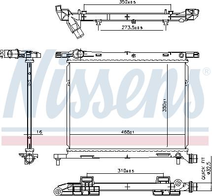 Nissens 607029 - Radiatore, Raffreddamento motore autozon.pro