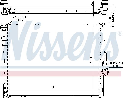 Nissens 60784A - Radiatore, Raffreddamento motore autozon.pro