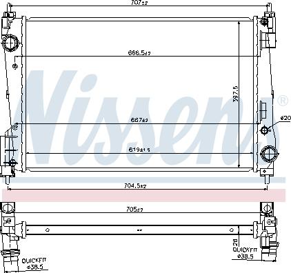 Nissens 61919 - Radiatore, Raffreddamento motore autozon.pro