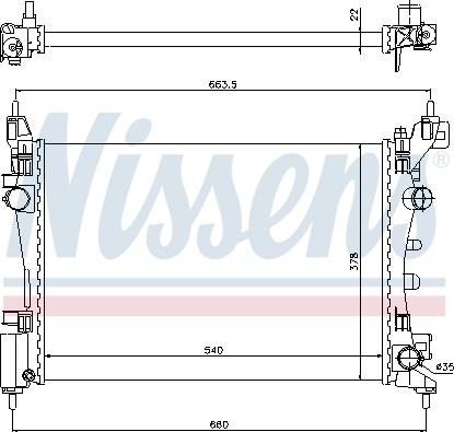 Nissens 695945 - Radiatore, Raffreddamento motore autozon.pro