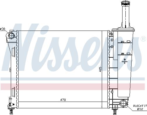 Nissens 699518 - Radiatore, Raffreddamento motore autozon.pro