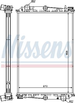 Nissens 614270 - Radiatore, Raffreddamento motore autozon.pro