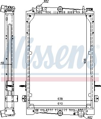 Nissens 61427A - Radiatore, Raffreddamento motore autozon.pro